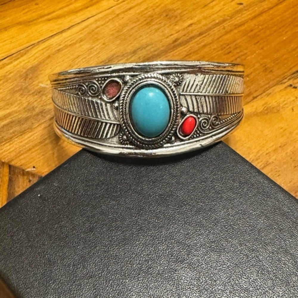 Silver and Turquoise Cuff Bracelet